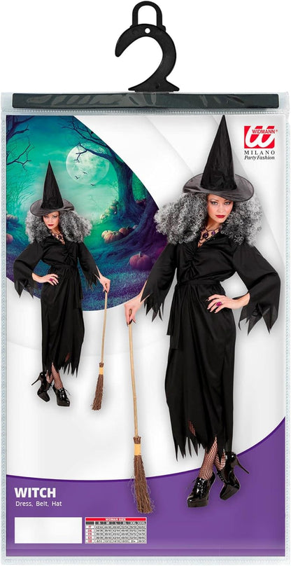 Ladies Witch Costume Large UK 14-16 for Halloween Fancy Dress
