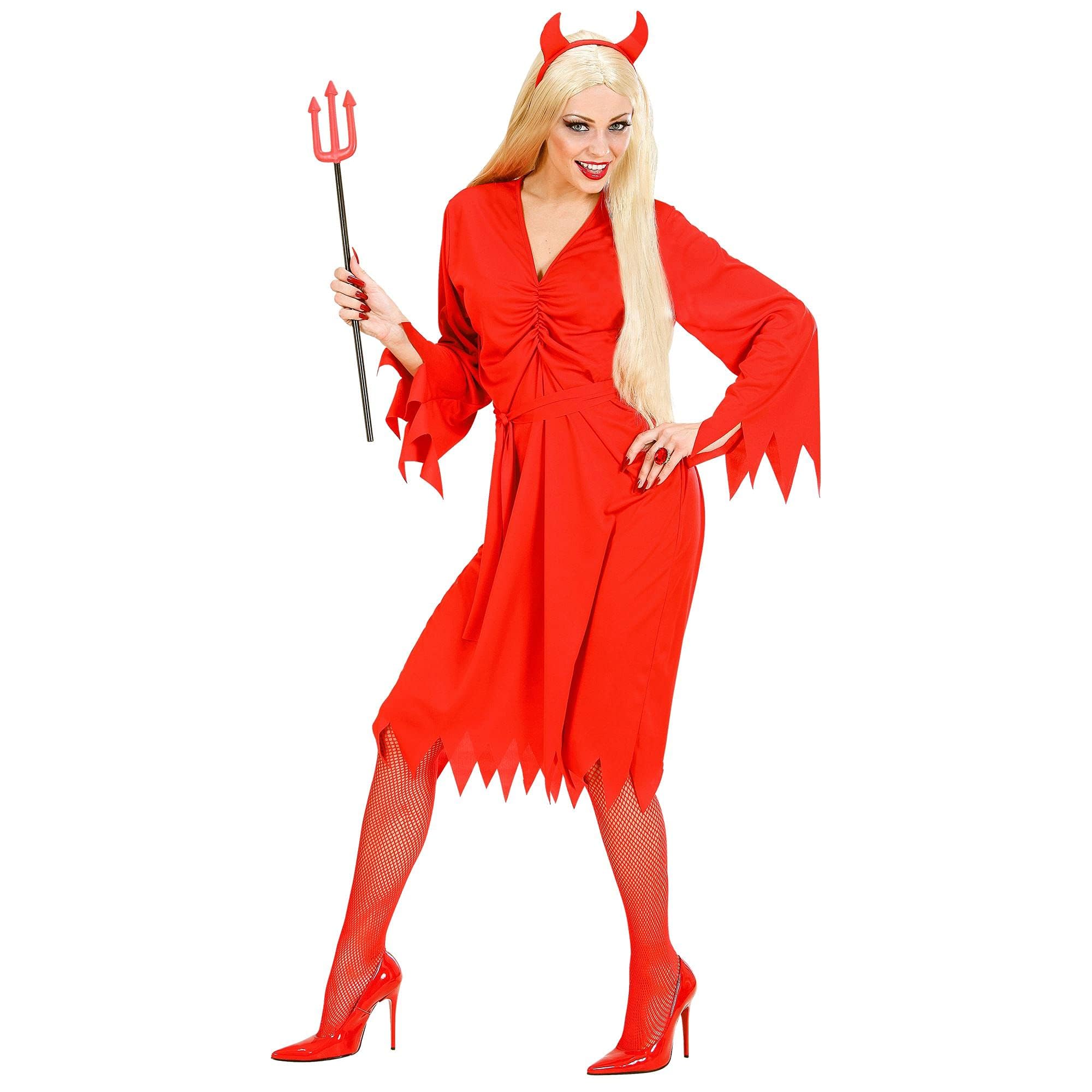 Widmann Devil Costume, Dress, Belt, Horns, Halloween, Carnival, Theme Party