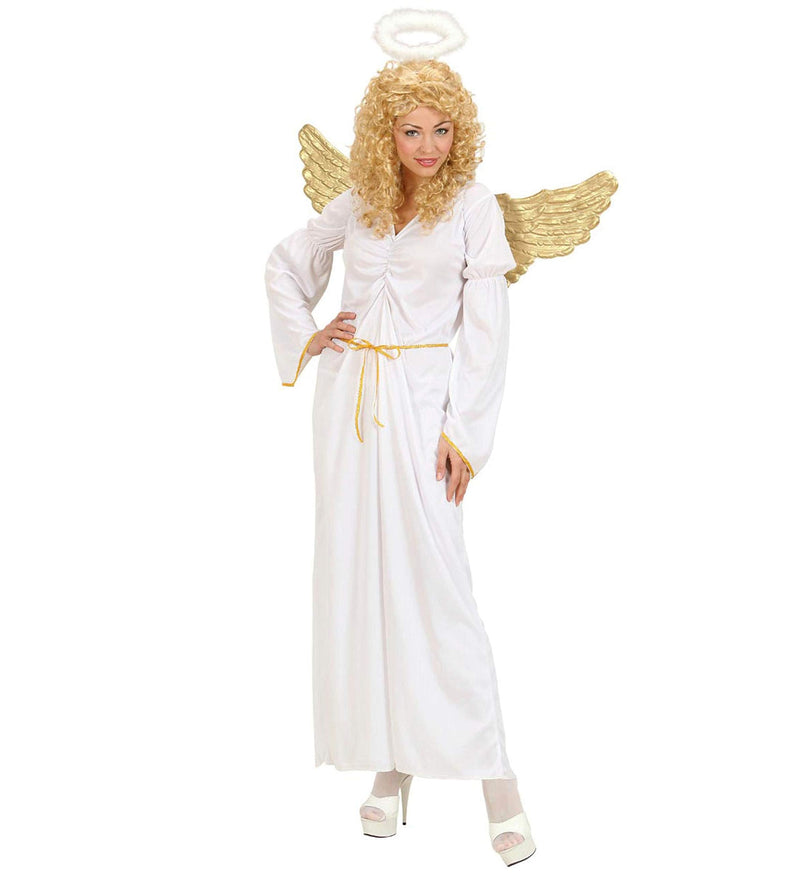 Widmann - Angel Costume, Dress, Belt and Halo, Christmas, Carnival, Theme Party