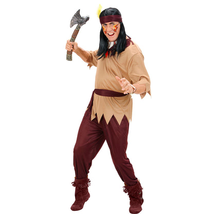 Widmann - Kostüm Indianer, Coat, Hose, Gürtel, Kopftuch, Wilder Westen, Karneval, Mottoparty