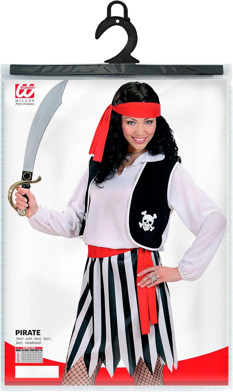 Ladies Pirate Woman Costume Large UK 14-16 for Buccaneer Fancy Dress