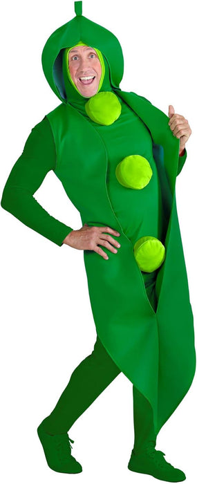 Widmann Adult Pea Fancy Dress Outfit Costume Food and Drink Dress Up Green Unisex XL-XXL Multicoloured