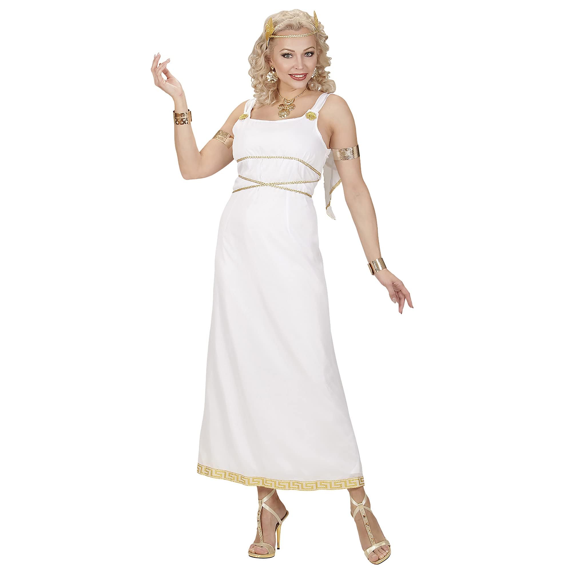Widmann - Greek goddess costume, dress and laurel wreath, antique, queen, carnival, theme party