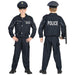 Widmann - Children's police officer costume, top, trousers, hat, law enforcement, carnival, theme party 116