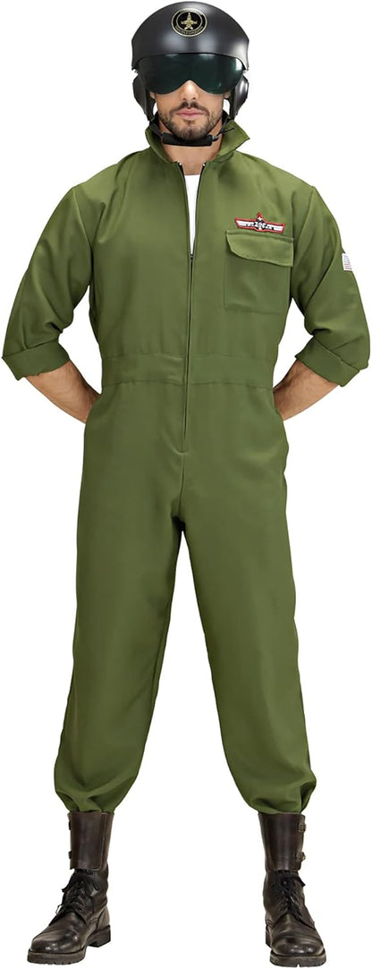WIDMANN WDM04858 Adults? Elmo Fighter Jet Pilot Costume, One Size (Black)