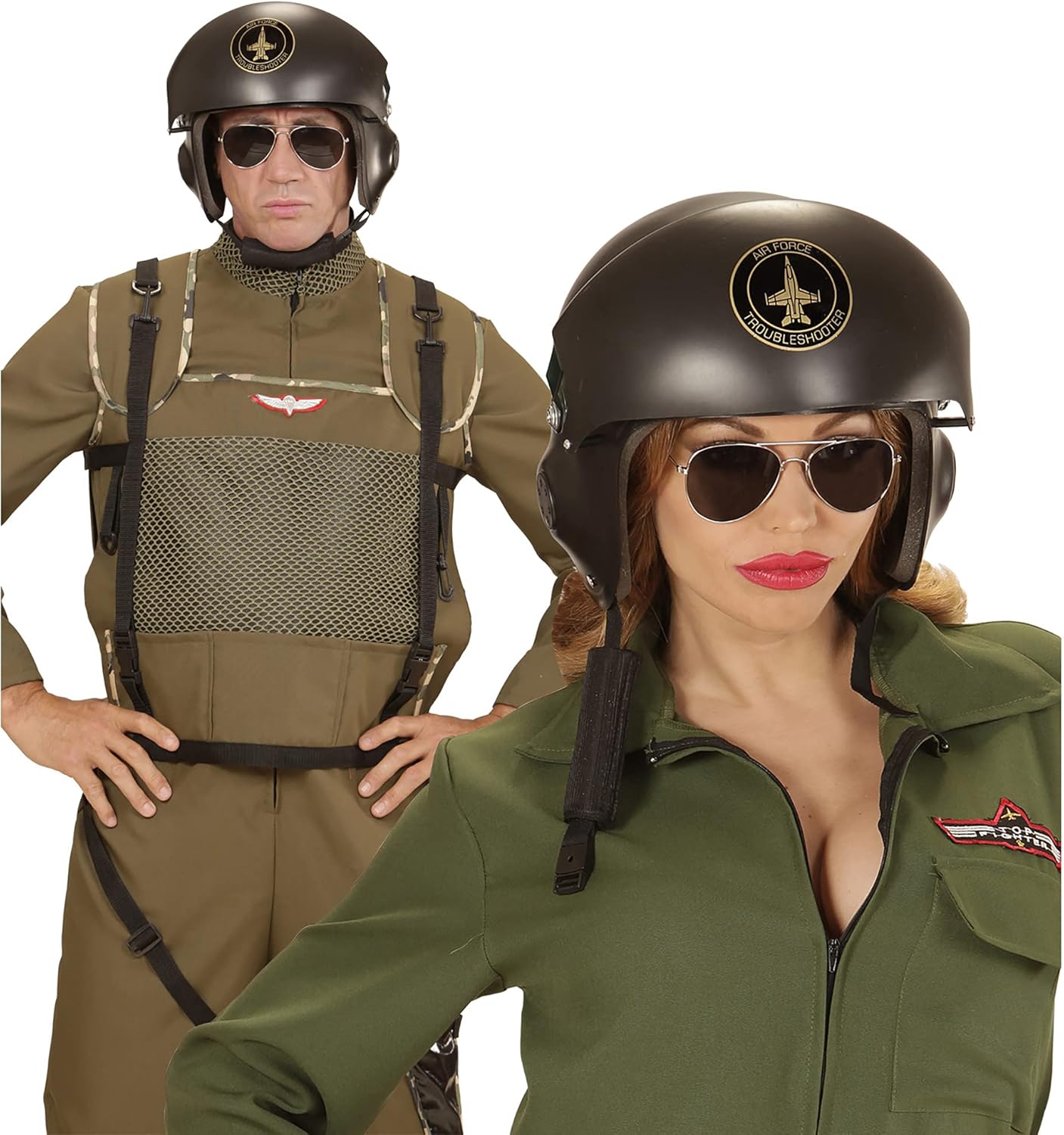 WIDMANN WDM04858 Adults? Elmo Fighter Jet Pilot Costume, One Size (Black)
