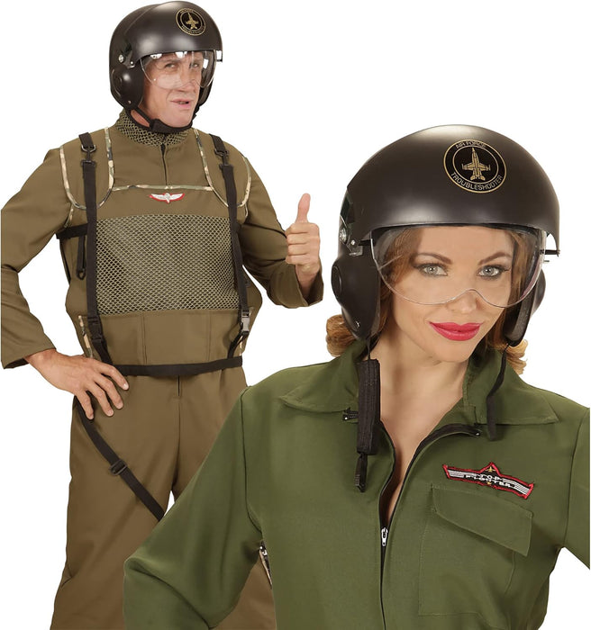 WIDMANN WDM04858 Adults? Elmo Fighter Jet Pilot Costume, One Size (Black)