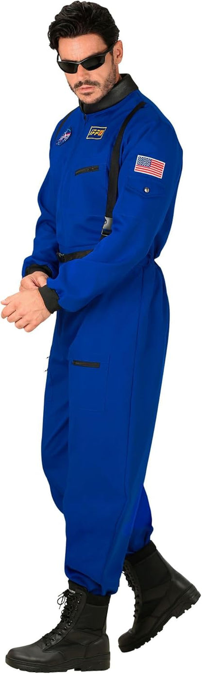 W WIDMANN - Kostüm Astronaut, Raumanzug, Overall blau, Weltall, Spaceman, Raumfahrer, Faschingskostüme