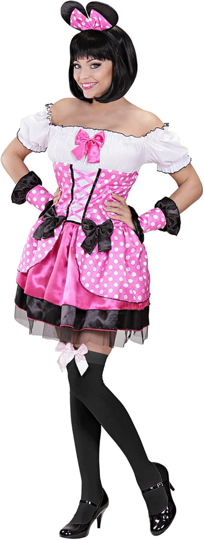 Widmann - Kostüm Maus, Kleid, Armstulpen, Ohren, Mottoparty, Karneval