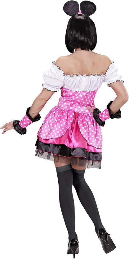 Widmann - Kostüm Maus, Kleid, Armstulpen, Ohren, Mottoparty, Karneval