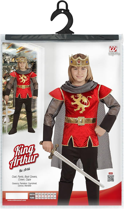 Widmann King Arthur Childrens Fancy Dress Costume 140