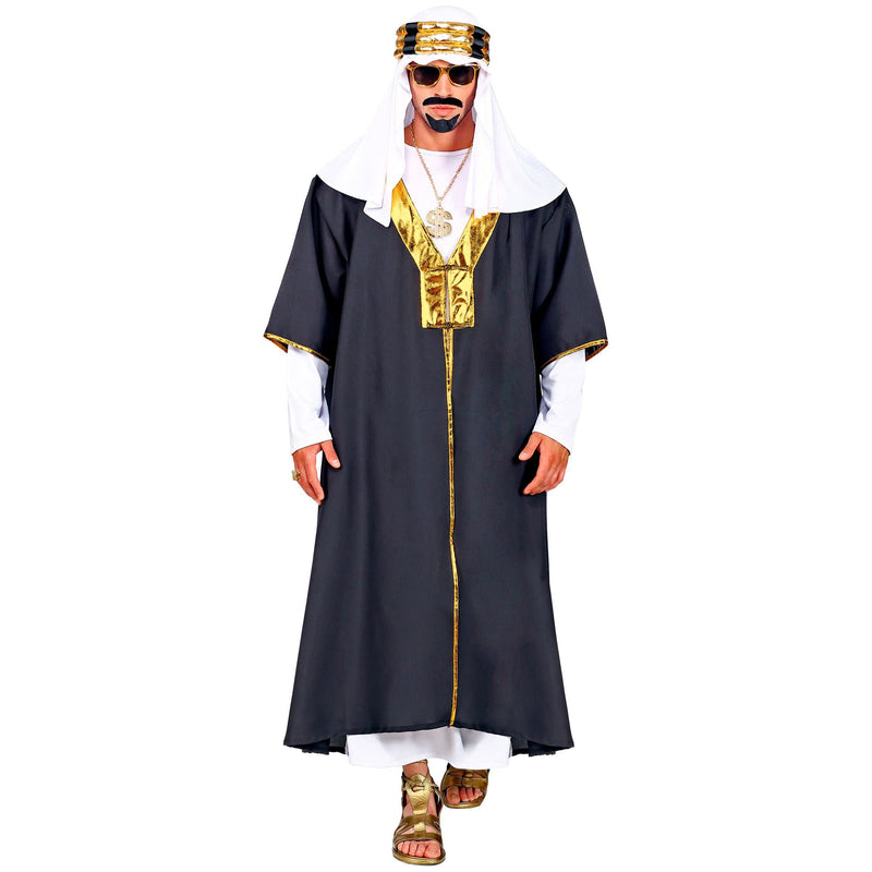 Widmann - Kostüm Sultan, Tunika mit Robe, Turban, Araber, Scheich, Karneval, Mottoparty