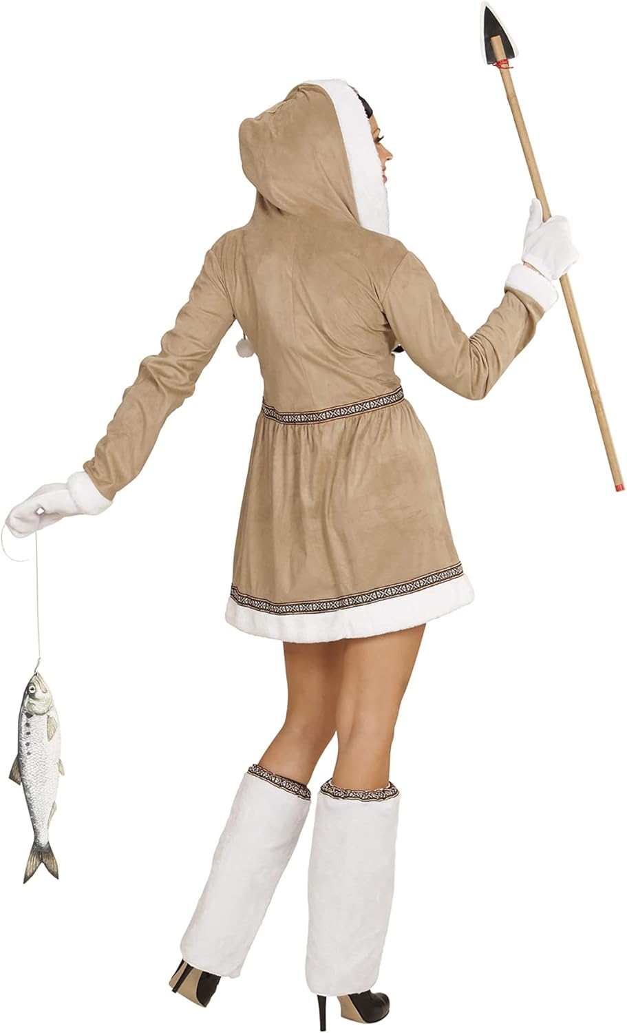Widmann 05551, Adult costume, Eskimo girl, dress with hood, leg warmers and gloves.