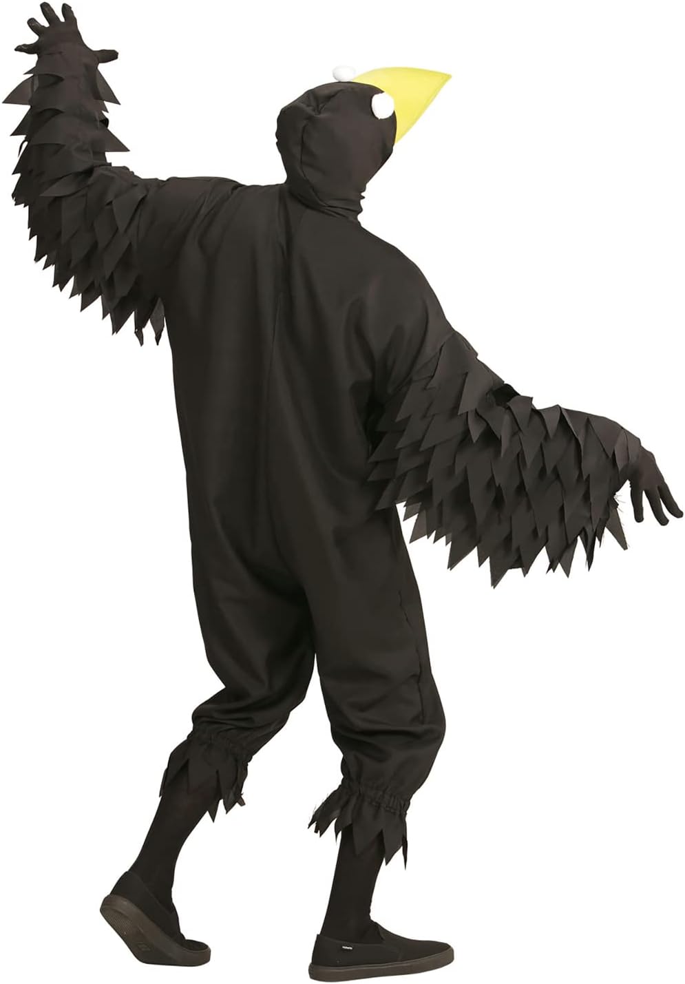 Widmann - Kostüm Rabe, Plüsch Overall, Tierkostüm, Vogel, Faschingskostüme, Karneval