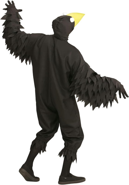 Widmann - Kostüm Rabe, Plüsch Overall, Tierkostüm, Vogel, Faschingskostüme, Karneval