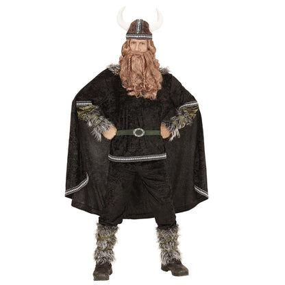 Widmann Viking costume, top, trousers, belt, arm warmers, leg warmers, cape, helmet, gallier, carnival, theme party