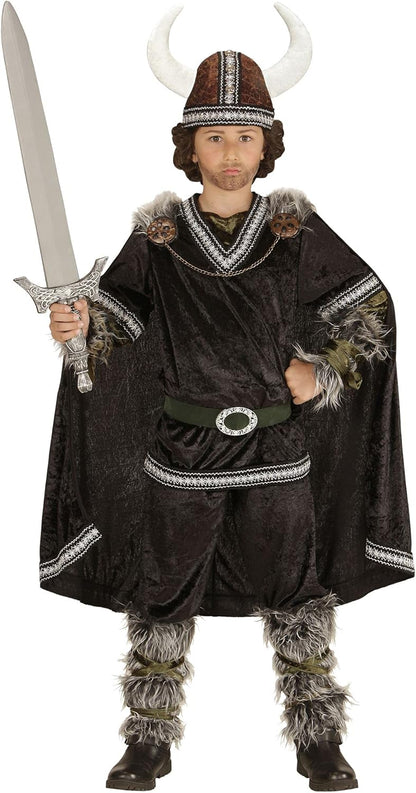 WIDMANN VIKING (coat, pants, belt, arm warmers, leg warmers, cape, helmet) - (140 cm / 8-10 Years)