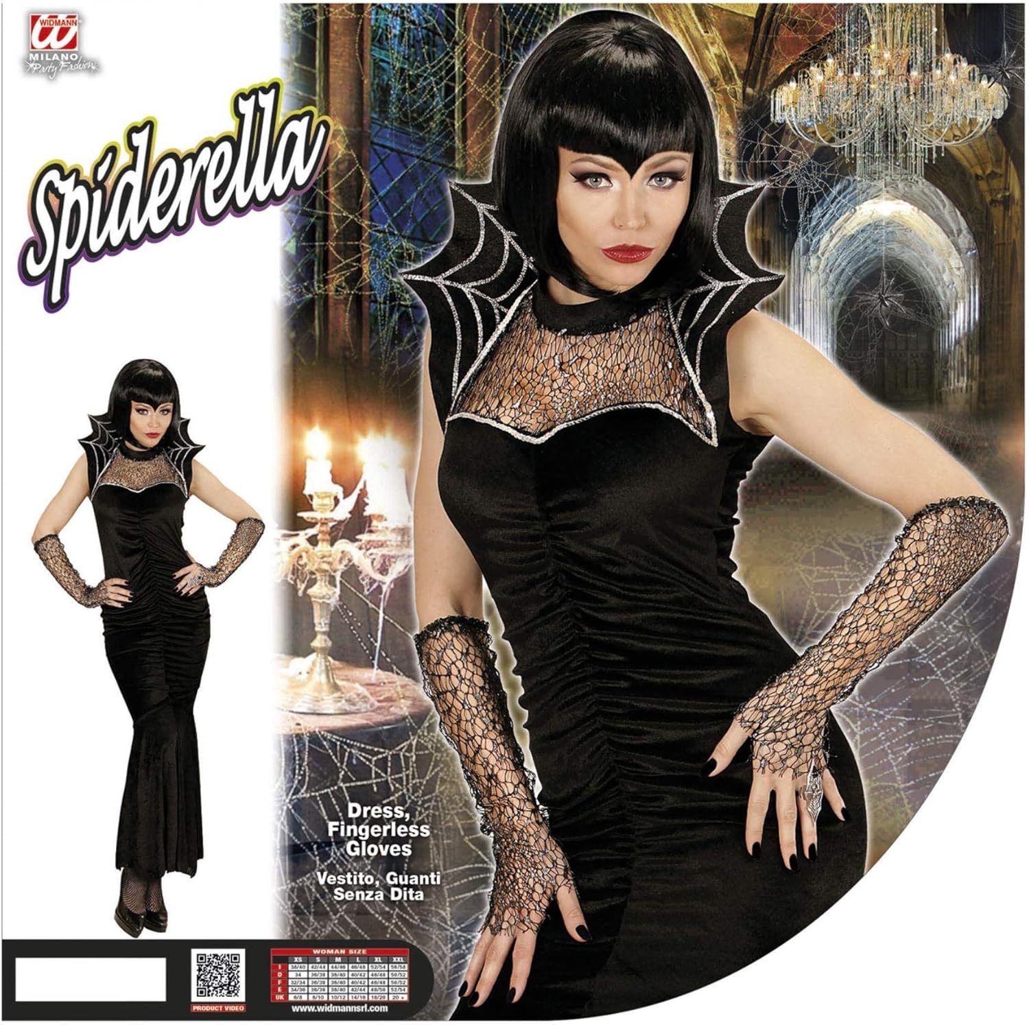 "SPIDERELLA" (dress, fingerless gloves) - (S)