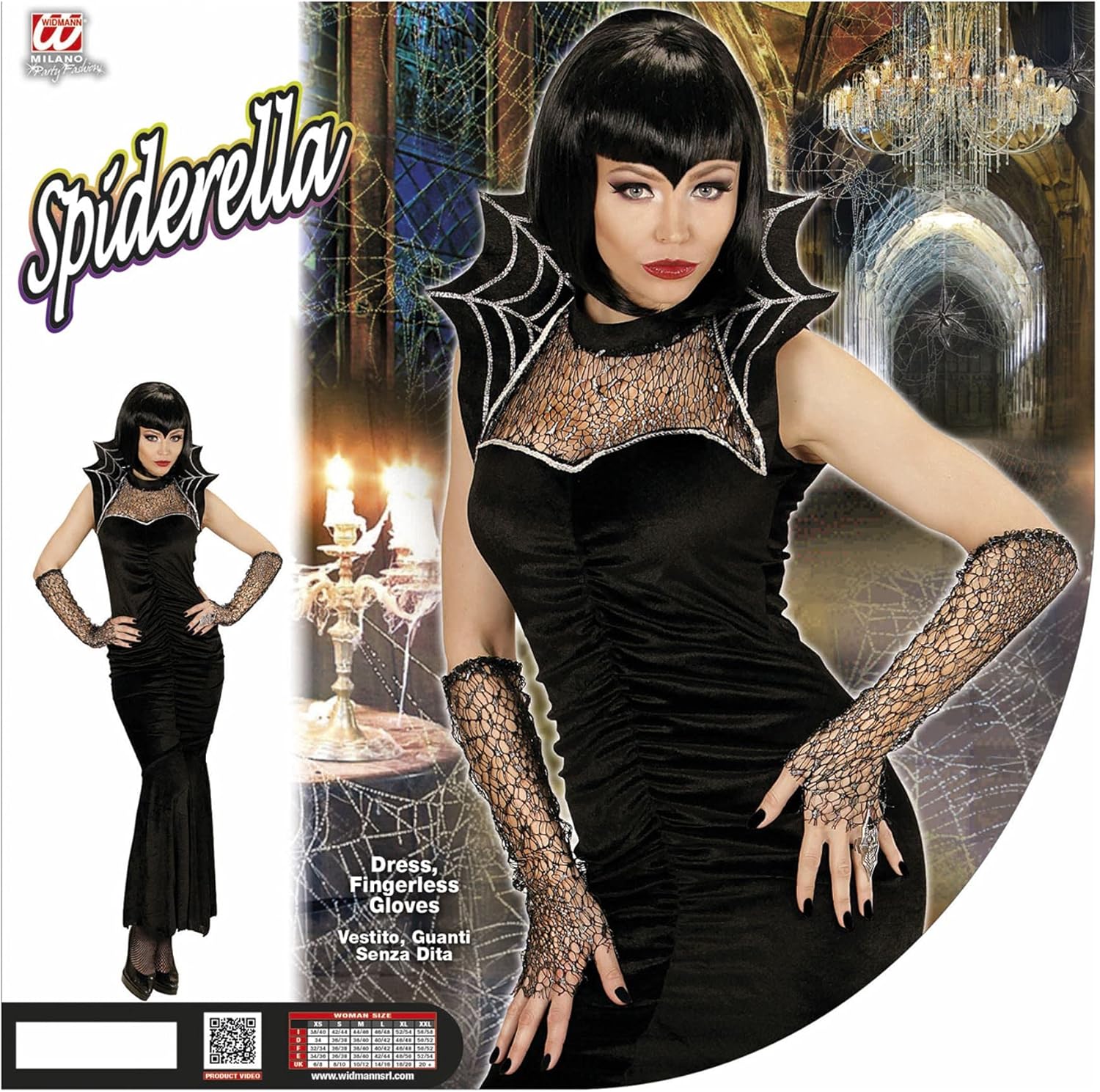 "SPIDERELLA" (dress, fingerless gloves) - (S)