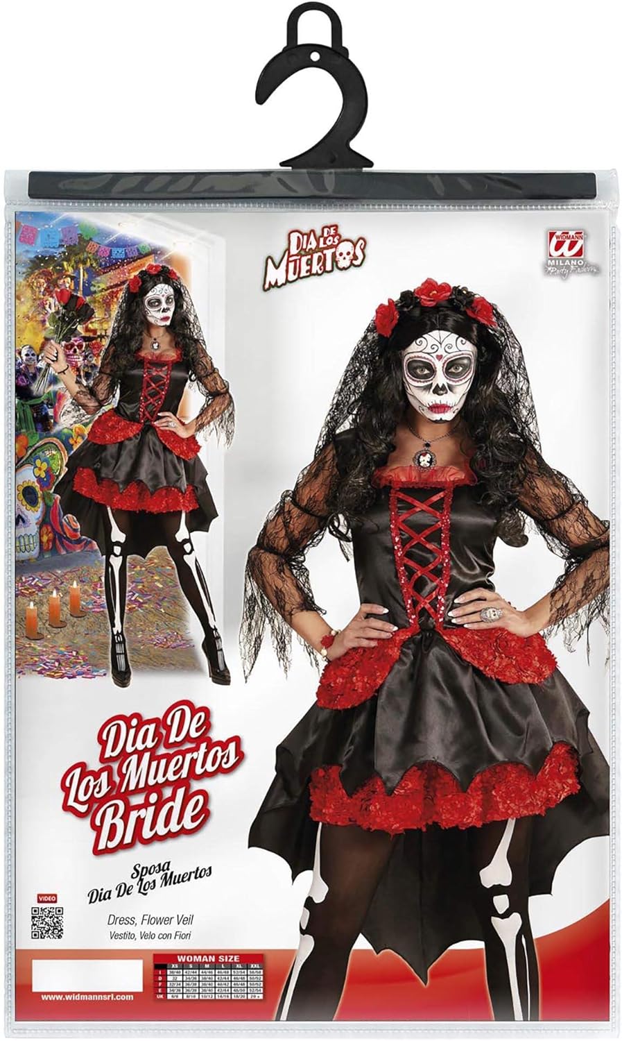 Widmann Adult Costume Dia de los Muertos Corpse Bride XS