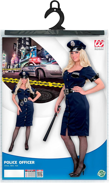 Widmann - Police Costume, Dress, Uniform, Cop, Fancy Dress Costume for Women, Carnival