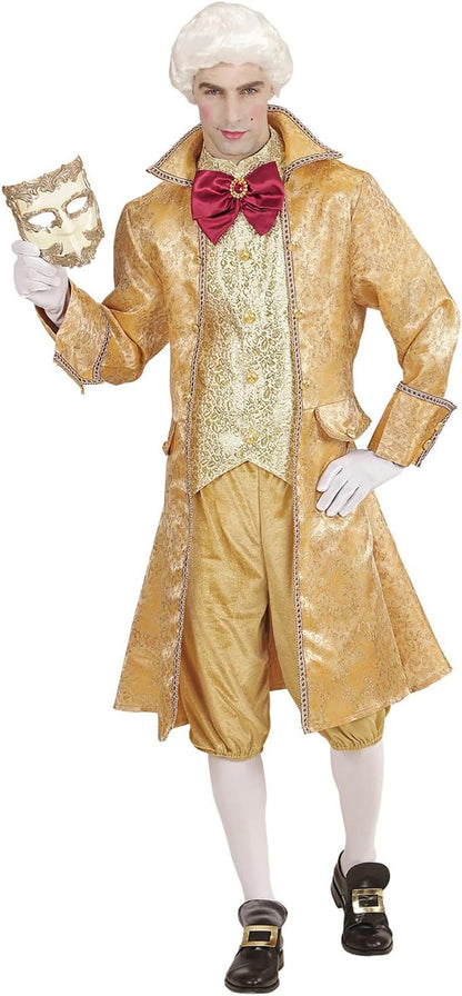 Widmann - Kostüm Venezianischer Edelmann, Mantel mit Weste, Fliege, Hose, Adeliger, Baron, Barock, Maskenball, Mottoparty, Karneval XL