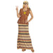 "HIPPIE WOMAN" (top with vest, skirt, headband, peace sign necklace) - (S)