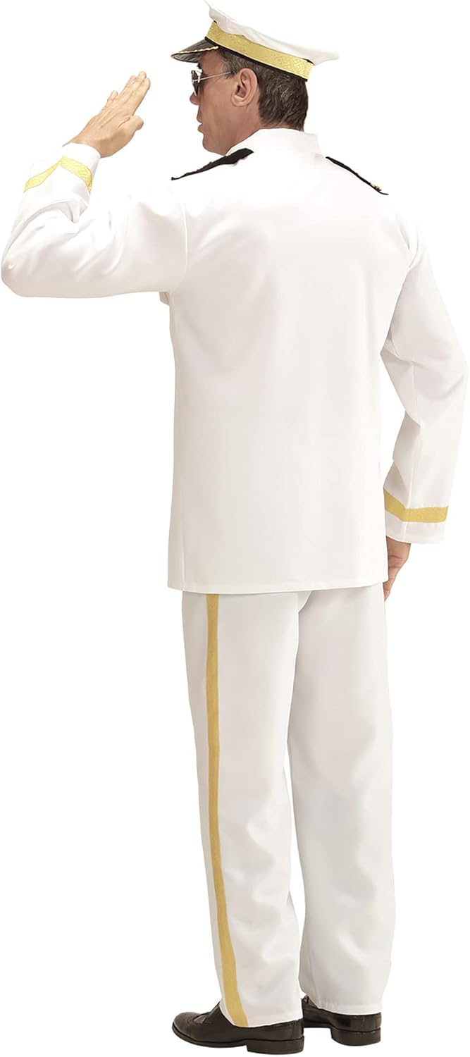 Widmann Men's Navy Captain Costume XXL White