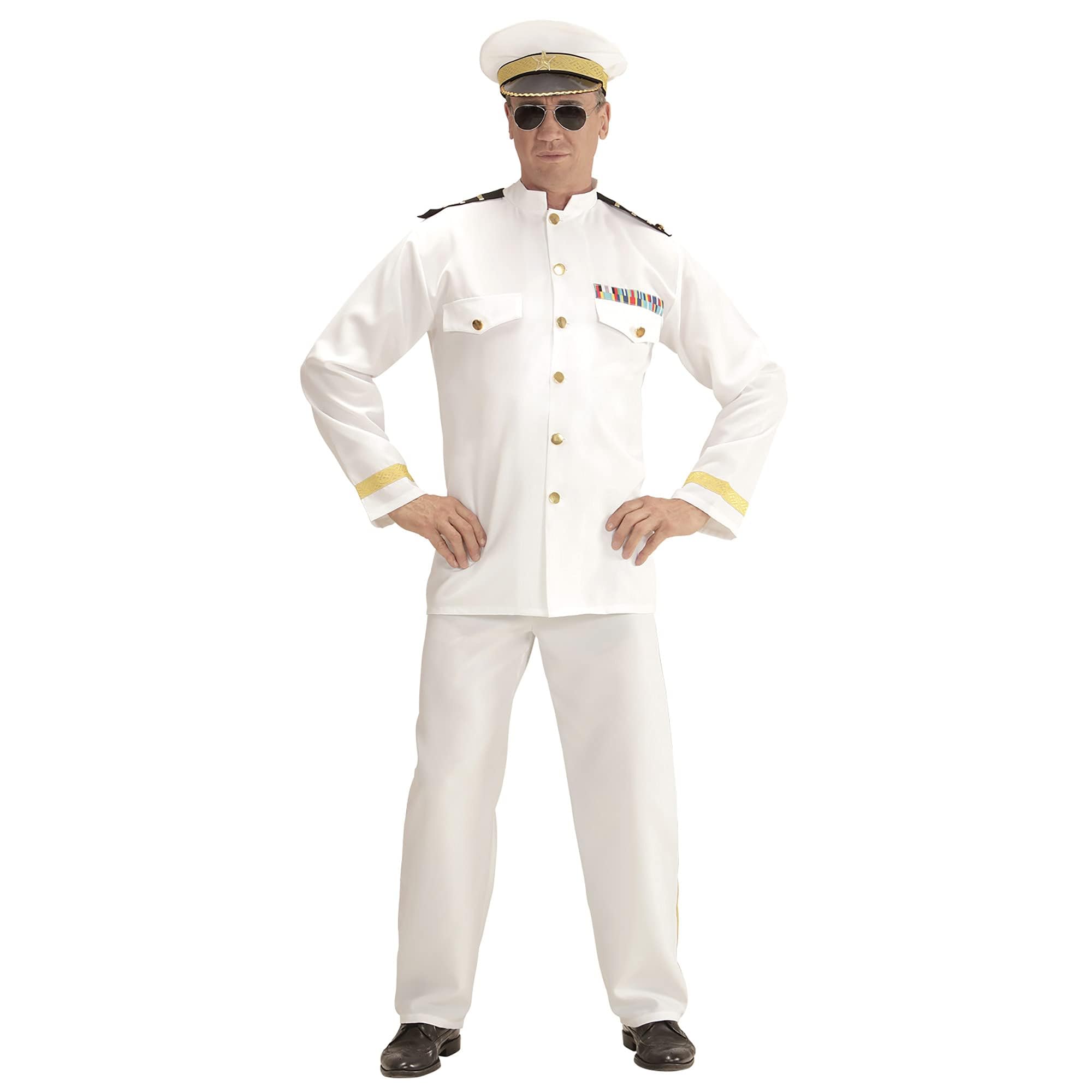 Widmann Men's Navy Captain Costume XXL White