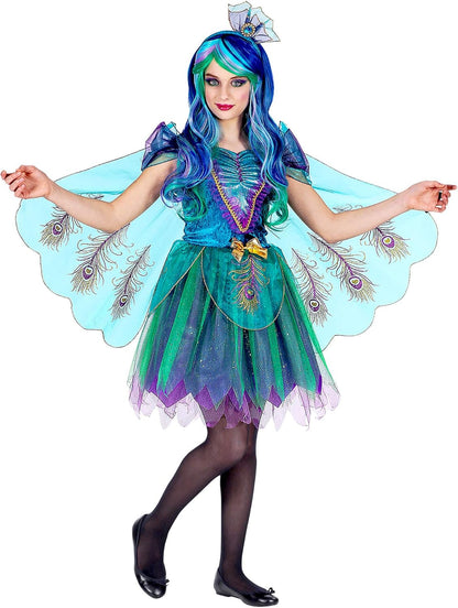 Pixie Girls Peacock Fairy Childs Kids Fancy Dress Costume Outift 11-13 Yrs 11-13 Years