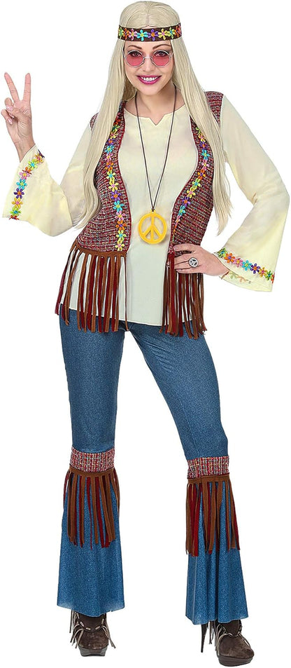 Widmann Women's Hippie Costume L Multicoloured
