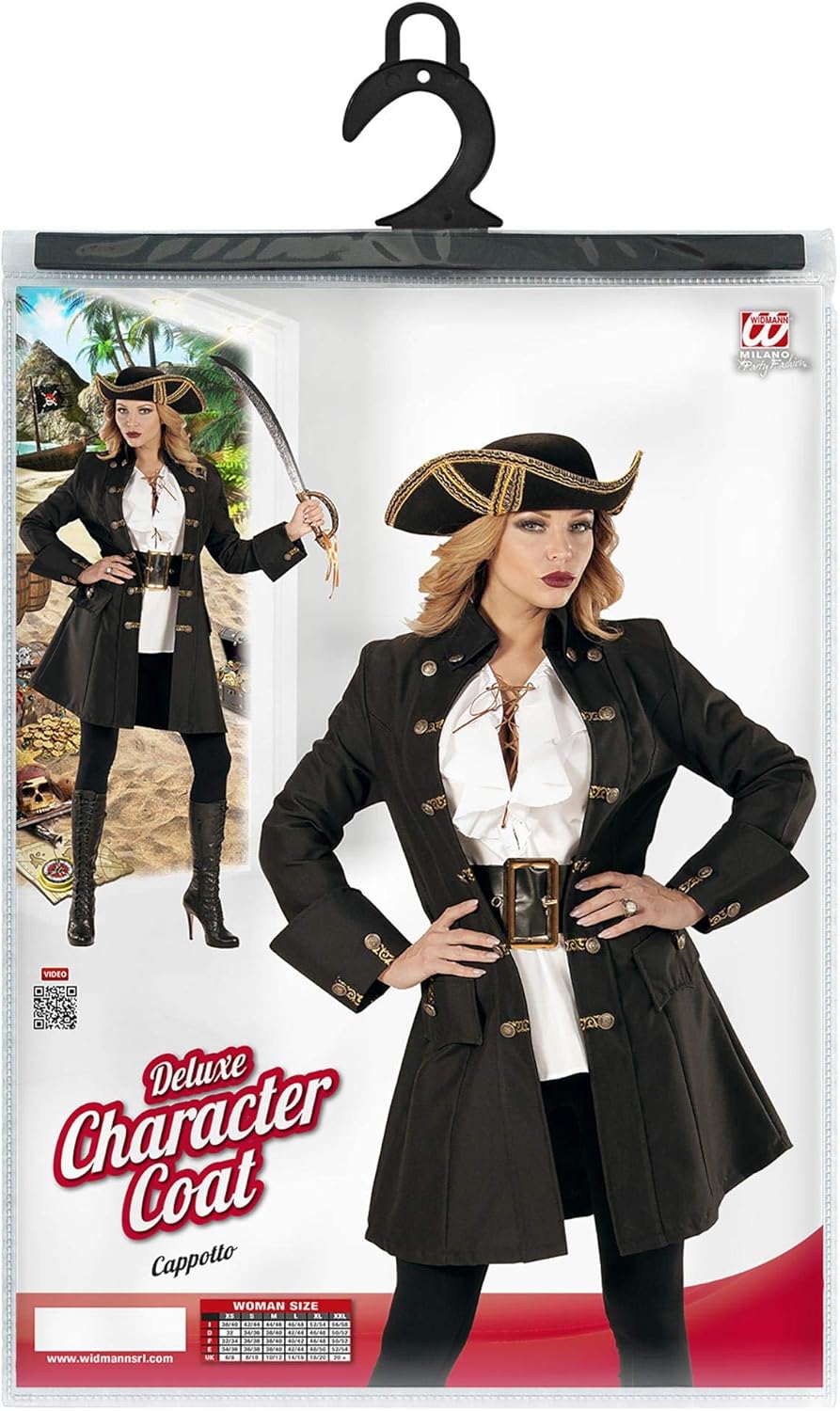 Widmann wdm07162 ? caratteriale Luxury Coat Costume, Black, Medium