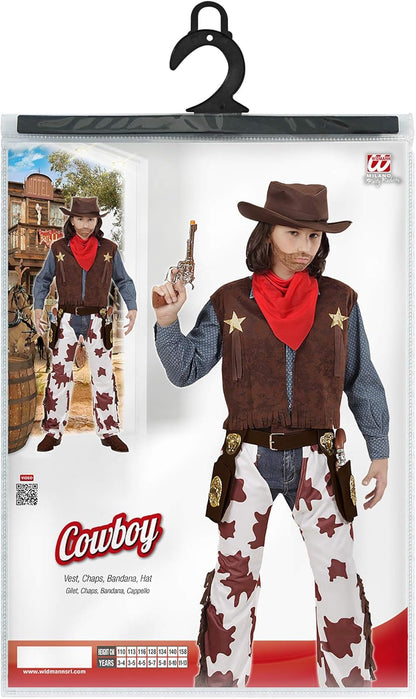 Widmann 07277 Children's Cowboy Costume Multi-Coloured 140 cm