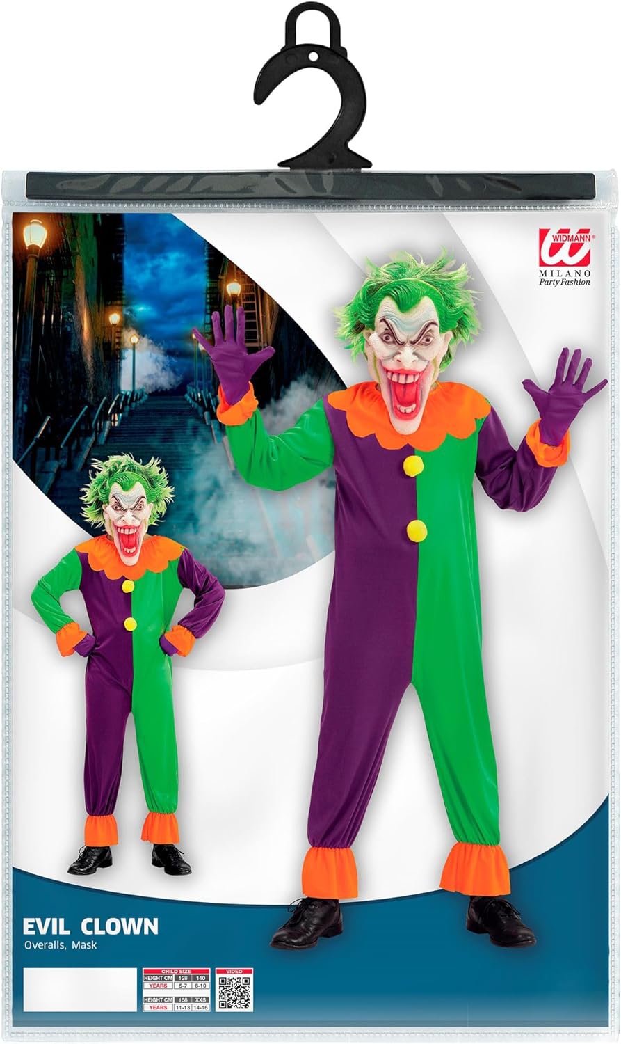 Widmann Evil Joker Costume S Purple