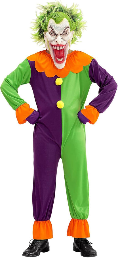 Widmann 11009802 Evil Joker Mask Size 14 16 Years Costumes 560, Multi-Coloured, (164 cm / 14-16 anni)