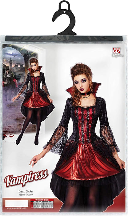 Widmann - Vampire costume, dress, necklace, Halloween, carnival, theme party