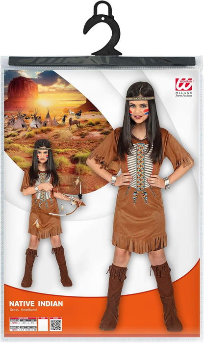 Widmann 07860 Children's Costume Indian Girl Brown 104 cm