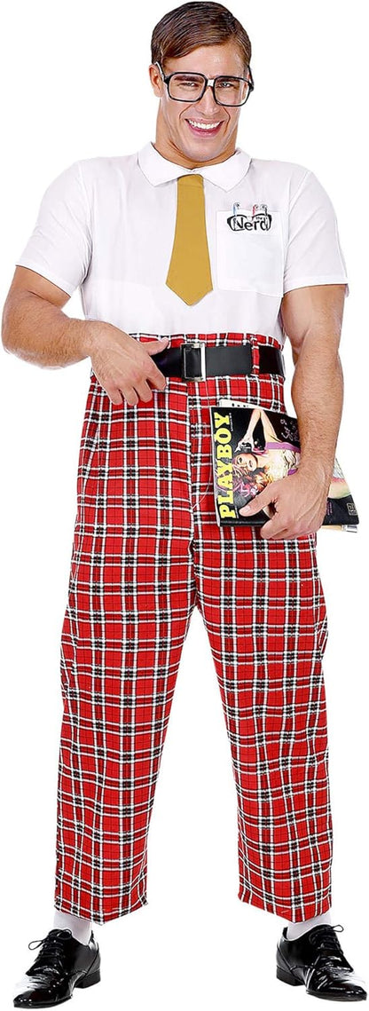 "NERD" (overalls, belt, tie, glasses) - (L)