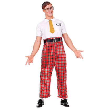 "NERD" (overalls, belt, tie, glasses) - (L)