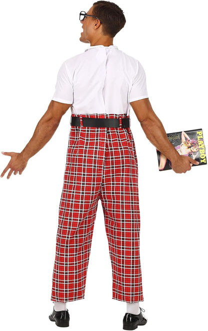 "NERD" (overalls, belt, tie, glasses) - (L)
