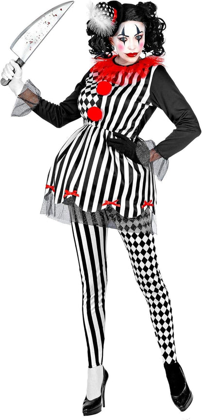 "EVIL HARLEQUIN" (dress, leggings, mini hat) - (S)