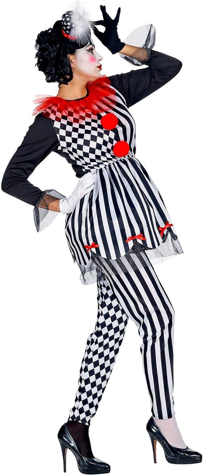 "EVIL HARLEQUIN" (dress, leggings, mini hat) - (S)