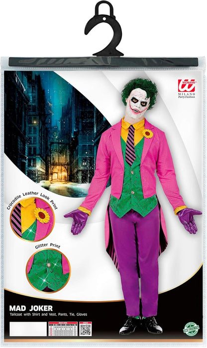 Widmann GRP08021VD Costume Mad Joker Da Uomo (XS) Multi-coloured