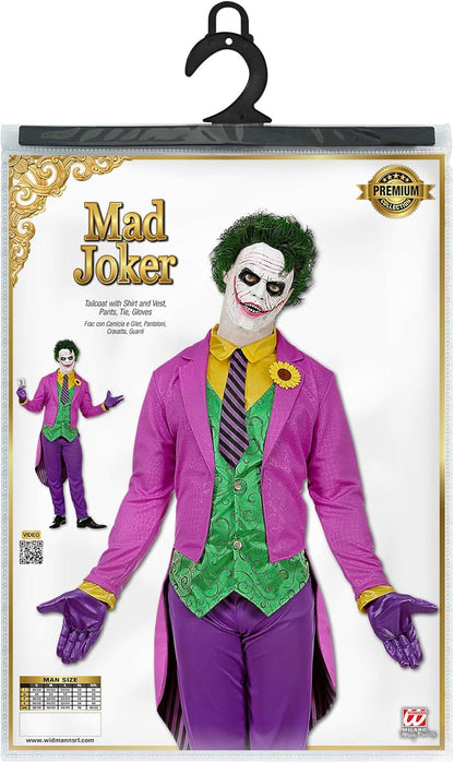Widmann GRP08021VD Costume Mad Joker Da Uomo (XS) Multi-coloured
