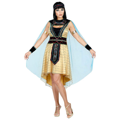 Widmann - Kostüm Ägyptische Herrscherin, Kleid mit Umhang, Armstulpen, Stirnband, Antike, Göttin, Pharaonen, Mottoparty, Karneval XS