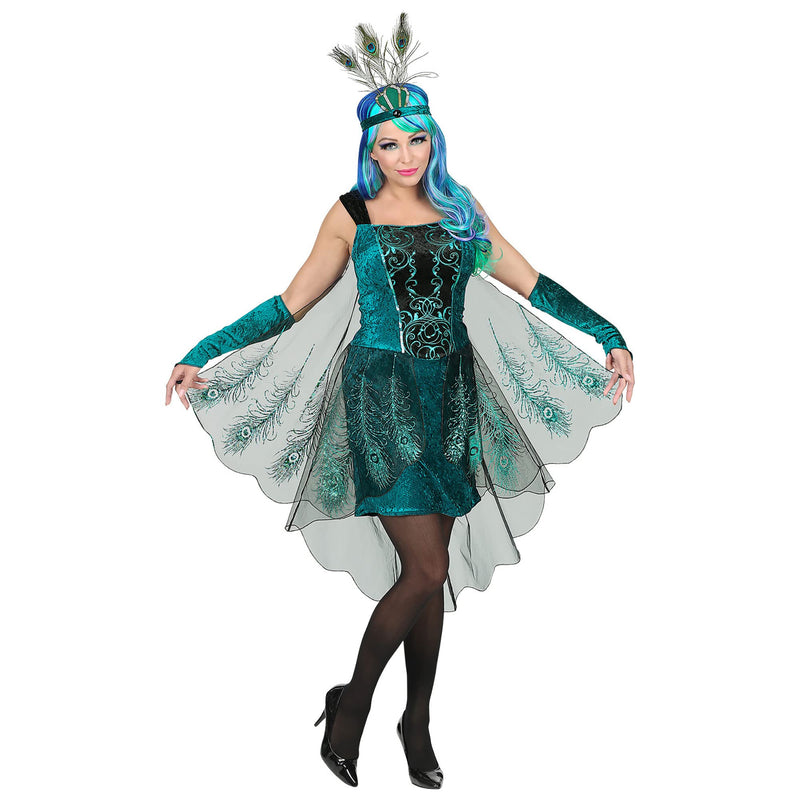 Widmann Pixie Womens Ladies Peacock Fairy Adult Fancy Dress Costume Outfit L