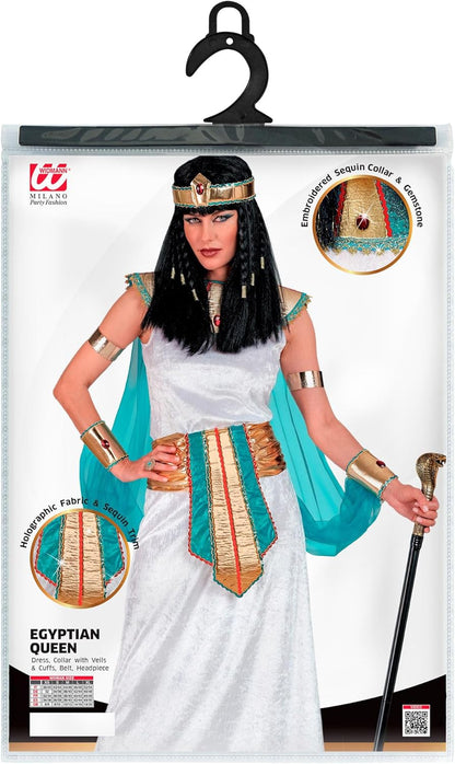 Widmann 08301 Kostüm Ägyptische Königin Princess Egyptian Queen Costume, Solid, White, S