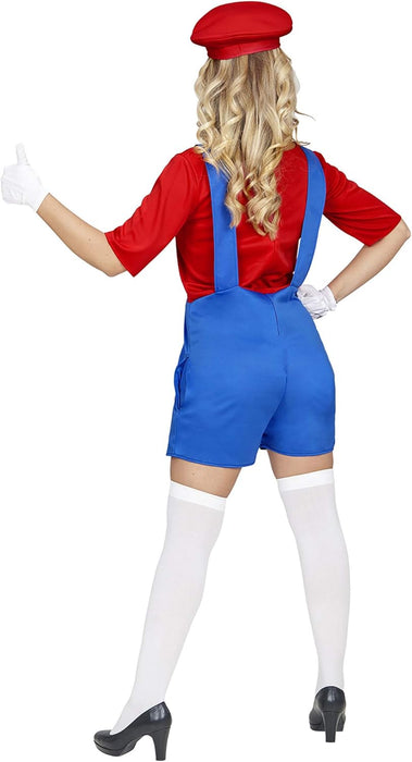 "SUPER PLUMBER" (jumpsuit, hat) - (L)