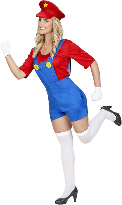 "SUPER PLUMBER" (jumpsuit, hat) - (L)