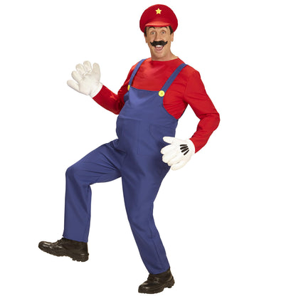 "SUPER PLUMBER" (overalls, shirt, hat) - (XL)